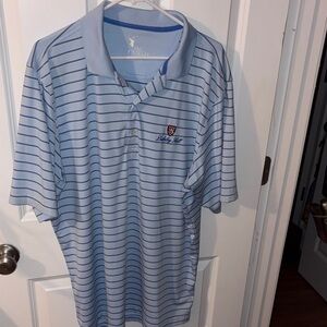 Blue Striped Men's Polo Shirt